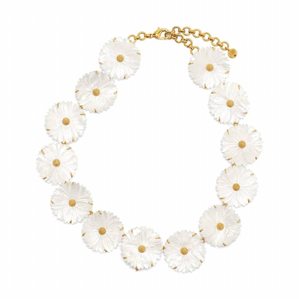 NEW CAPUCINE DE WULF women's mermaid garden floral 16" convertible necklace in m